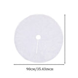 GETADME Christmas Tree Decoration,78/90/122cm White Plush Christmas Tree Skirt,Xmas Tree Base Mat,Christmas Home Decoration 2025