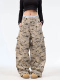 GETADME Camo Men's Baggy Jeans American Style Y2K Denim Pants Wide Leg Office-to-Street Trousers Outdoor Streetwear Hip-Hop Pants