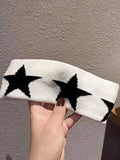 GETADME 1 Pcs Black Headbands for Women No Slip Soft Hair Accessories Stars Head Wraps for Women Yoga Workout