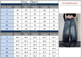 GETADME 2025 Grunge Y2K Streetwear Washed Blue Baggy Pleated Jeans Pants For Women Clothing Distressed Wide Leg Loose Old Lady Trousers
