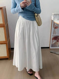 GETADME Elastic waist slim pants skirt summer and autumn leisure loose long skirt women's clothing