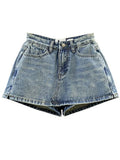 GETADME Summer High-Waisted Vintage Women Denim Short Skirt Small New Slim Sexy Korea Fashion Girl Cute Street A-line Mini Jeans Pants