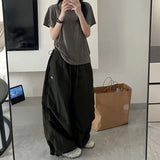 GETADME 오버사이즈 스웨트팬츠 여성 Y2K 스트리트웨어 화이트 와이드 레그 조거 팬츠 하라주쿠 배기 카고 팬츠 여름 한국 캐주얼 바지 신상품 