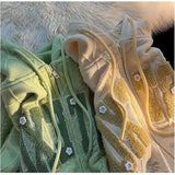 GETADME 레트로 레터 자수 후드 스웨트셔츠 카디건 (여성용, 봄/가을용) 얇고 루즈한 캐주얼 커플 재킷