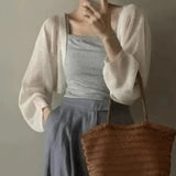 GETADME 패션 얇은 단색 아이스 실크 선크림 카디건 선크림 의류 여성 소녀 캐주얼 여름 긴팔 짧은 코트