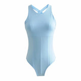 GETADME 여름 슬리밍 점프수트 섹시 타이트 핏 캐주얼 솔리드 컬러 다재다능 패셔너블 신상품