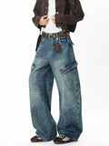 GETADME Men's Baggy Jeans Unisex Y2K Trendy Casual Wide Leg Denim Pants High Street Oversize Trousers American Style Streetwear Fashion