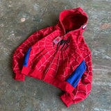 GETADME American Spider Pattern Embroidery Zip Up Hoodie Y2K Mens Womens Gothic Harajuku Jacket Fashion Hoodie Sweatshirt Casual Clothes