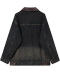 GETADME Autumn Winter Women Japanese Fashion Denim Jacket Vintage Jean Cowboy Outwear 2000s Aesthetic Coat Grunge Y2k BF Style Oversize