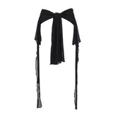 GETADME Jeans Pants Decor Irregular Jazz Dance Scarf See Through Streetwear Y2K Belt High Waist Harajuku Jeans Decor
