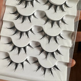 GETADME Anime-Inspired False Eyelashes, 5 Pairs Cartoon Eye Faux Lashes, Dramatic Look Demon Style, Volumizing & Lengthening