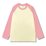 GETADME AOSSVIAO 2025 Women's Autumn Winter Fashion O Neck T-Shirt Female Loose Long Sleeve Tees 100% Cotton Patchwork Casual Tops