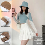 GETADME High-Waisted Slimming Mini Dress For Women Plaid Patterned A- Line Skirt New Style Summer Autumn/Winter Student Version