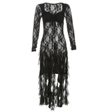 GETADME 가을 겨울 신상품 여성복 섹시 퓨어 러스트 레이스 스플라이싱 디자인 홀로우 스퀘어 칼라 펑거스 탑