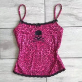 GETADME Y2k Crop Tops Vintage Clothes Aesthetic Print Basic Vest Summer Harajuku Sleeveless Slim 2000s Streetwear Goth Cami Emo Girl