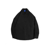 GETADME 2025 Spring New Japanese Retro Work Shirts for Men and Women Solid Color Lapel Button Pocket Loose Casual Brown Shirt Jacket