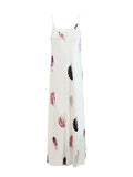 GETADME 2025 AliExpress Europe and America Plus Size Women's Cross border Summer New Sexy V-neck Feather Print Sling Dress