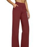 GETADME Casual Loose Straight Leg Pants Women's Summer New Arrival 2025 Pocket Detail Comfortable Fit Long Trousers Fashionable