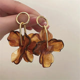 Boucles d'oreilles pendantes GETADME vintage en métal irrégulier, style USA, avec pendentifs originaux, accessoires de voyage et de mariage.