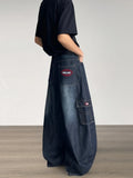 GETADME Autumn Y2K Fashion Cargo Jeans for Men's New Wide Leg Loose Streetwear Male Workwear Multi-Pocket Casual Denim Pants