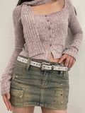 GETADME N Retro Y2K White Belt Women 2025 New Jeans With Korean Version Of The Waist Belt Design