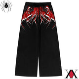 GETADME Dark Y2K Unisex Streetwear Jogger Pants Men Women Casual Loose Fit Drawstring Workout Gym Trousers Wide Leg Fitness Fashion
