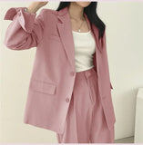GETADME Fashion 2025 Spring and Autumn Small Suit Retro jacket slim 2-piece Set For Women Korean Style Casual Top and Pants Suit