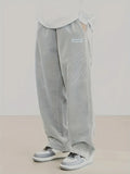 GETADME Men's corduroy loose European size hanging multi-functional casual straight leg pants, suitable for daily travel