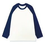 GETADME AOSSVIAO 2025 Women's Autumn Winter Fashion O Neck T-Shirt Female Loose Long Sleeve Tees 100% Cotton Patchwork Casual Tops