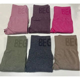 GETADME Women Summer Seamless Solid Sports Leggings with High Waist Hip Lifting Letter Pants Fitness Yoga PantsTraining Leggings