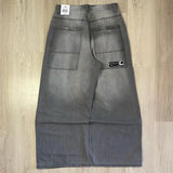 GETADME Gothic New American Fashion Geometric Embroidery Washed Baggy Jeans Women Y2K Harajuku Hip Hop Popular High Waist Wide Leg Pants