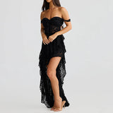 GETADME 2025 Sexy Summer Sleeveless Diagonal Shoulder Black Mini Dress Women Lace Up Bodycon Party Nightclub Vestidos