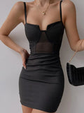 Getadme-Dress women y2k summer new sling sexy low-cut one-shoulder slim bag hip emo vestidos elegantes para mujer Party Dresses ins