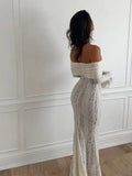 GETADME Hollow Out Lace Backless Slim Long Dress Women Strapless Lace Up Off Shoulder Dresses Chic 2025 New Sexy Female Party Club Robes