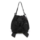 GETADME Women Bag Nylon High-Capacity Fashion Casual Backpack Bow Drawstring Shoulder Bag Handbag All-match