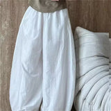 GETADME Oversized 2025 New Summer Elegant Fashion Women Lantern Pants Casual Loose Breathable Cotton Wide Leg Pants Women Clothing