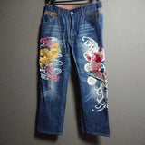 GETADME Harajuku Japanese Retro Selvedge Jeans Man Y2K High-end Brand Natural Indigo Dip Dyeing Harajuku Mopping Pants