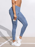 GETADME 1/3 PCS Washed Print Work Pocket Women Leggings Elastic Butt Lifting Fitness Tights 2025 New Athletic Pants Fashion Streetwear