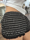 GETADME Women s Lace Trim Elastic Waist Pajama Shorts with Ruched Detail - Soft and Comfortable Sleepwear Bottoms for Summer Casual Wear