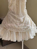 GETADME 2025 New Design Sweet Slim 2 Piece Set Women Chic Camisole + High Waist Fluffy Skirts Japanese Fashion Lovely Hot Chick Outfits