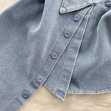 GETADME Chic Denim Asymmetrical Tube Top Korean Fashion Tank Top Slim Sexy Strapless Casual Hotsweet Crop Tops Summer Women Clothing