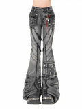 GETADME 2000s Y2k Goblin Core 2026 Autumn Winter Women's Denim Pants Dark Academia Cargo Jean Flared Bell Bottom Designer Kpop Japanese