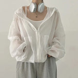 Getadme Autumn Loose Casual Short Cardigan Korean Chic Solid All Match Kpop Sweatshirts Zippers Long Sleeve Hoodies Women