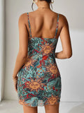 GETADME 섹시 슬링 백리스 미니 드레스 여성 봄 스트리트웨어 패션 프린트 캐주얼 슬림 드레스 클럽 파티 우아한 레이디 드레스 의류