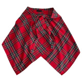 GETADME Unisex Layered A Line Wrap Skirt Hiphop Street Dance Checkered Hip Scarf Tie Up Asymmetrical Overskirt Shirt Extender