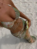 GETADME Sexy Hottie V Neck Sleeveless Backless Slim Dress Fashion Laced Up Beach Maxi Dress 2025 New Summer Beach Cover Up Dresses