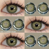 GETADME Lentes de contacto de colores EYESHARE con lentes azules para miopía graduadas con lentes grises para alumnos, lentes marrones, moda anual