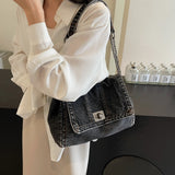 GETADME Denim bag women 2025 New fashion casual shoulder bags large capacity Tote Bag class commuting crossbody Bags for women bolsa sac