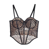 GETADME Push Up Women Sexy Gothic Flower Embroidery Corset Top Bustiers Lace Bra Lady Camis Overbust Cropped Tops Club Party Lingerie