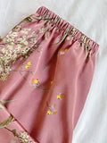 GETADME Fashion Cherry Print Women Pajamas Set Elegant Top and Shorts Sleepwear Casual and Comfortable Loungewear for Daily Comfort